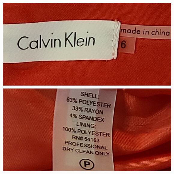 Calvin Klein red fit and flare dress size 6 - Picture 4 of 4